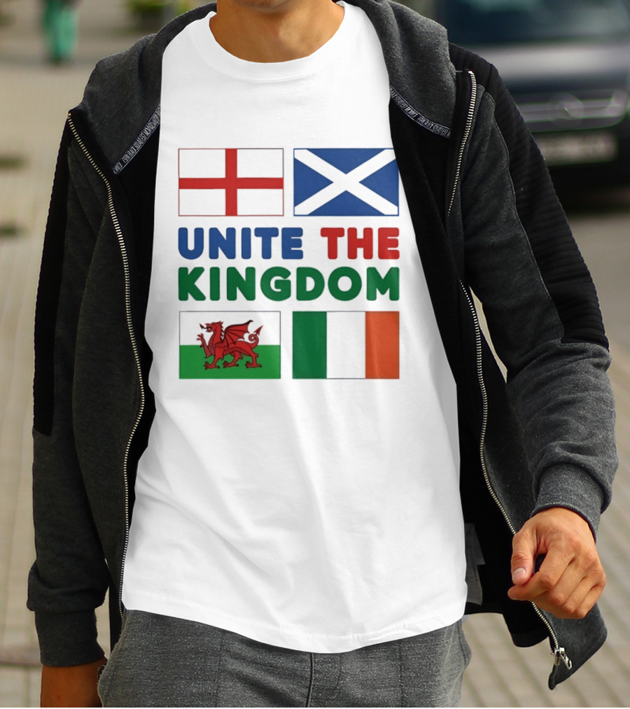 Unite The Kingdom England Scotland Wales Ireland Flags British Isles T-Shirt