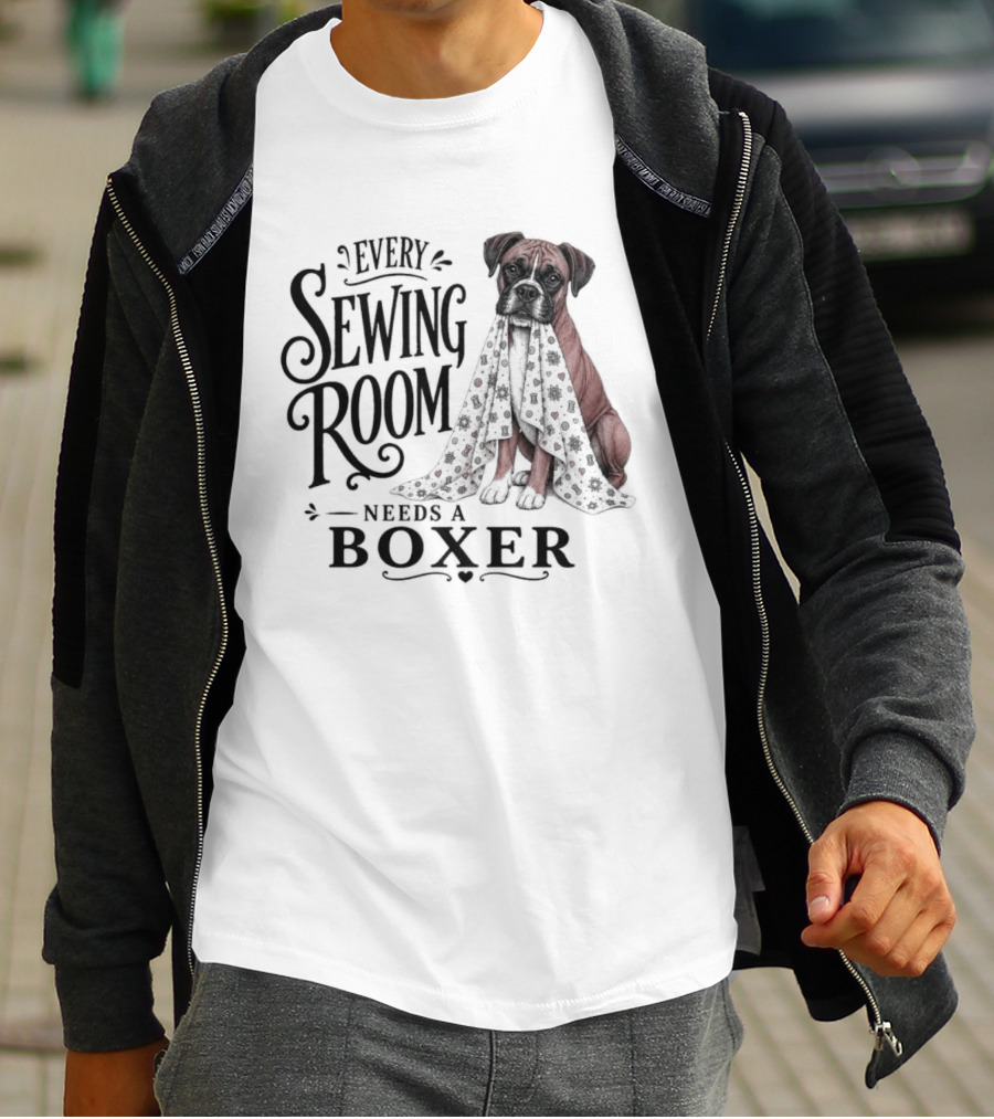 Dog Every Sewing Room Needs A Boxer Sewing T-Shirt
