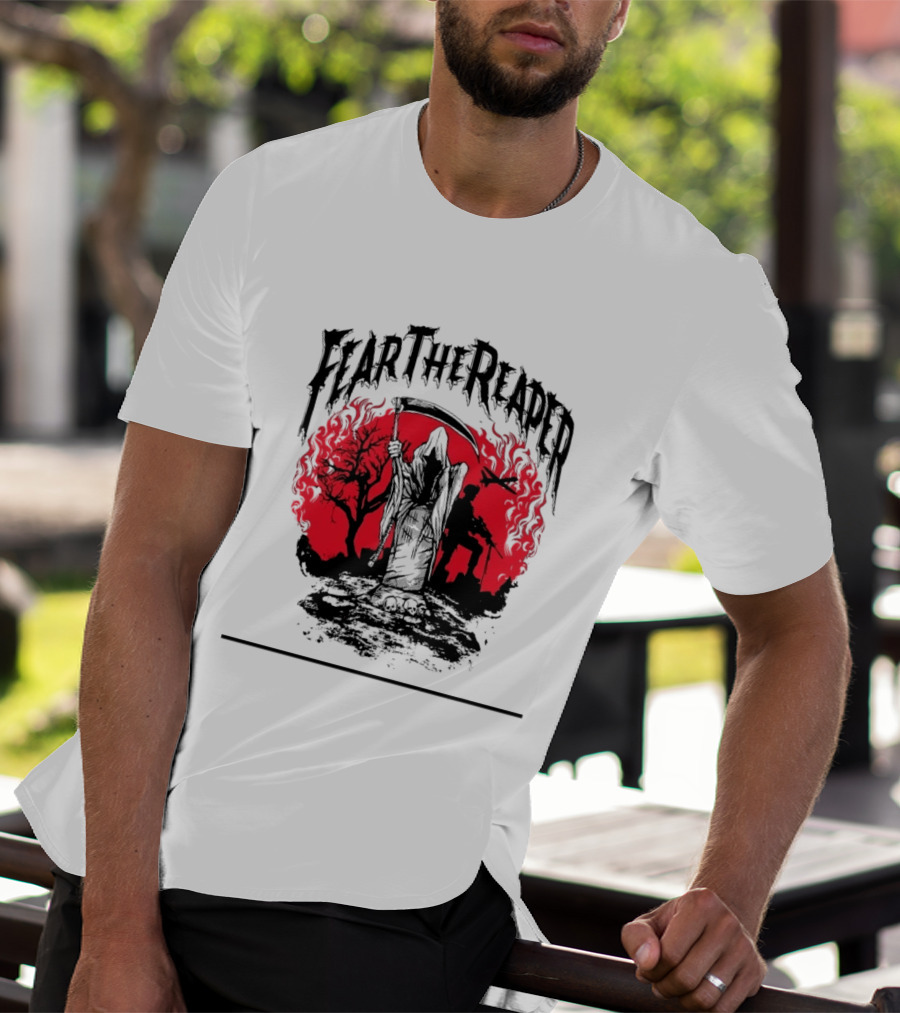 Fear The Reaper Grim Reaper Soldier Military T-Shirt