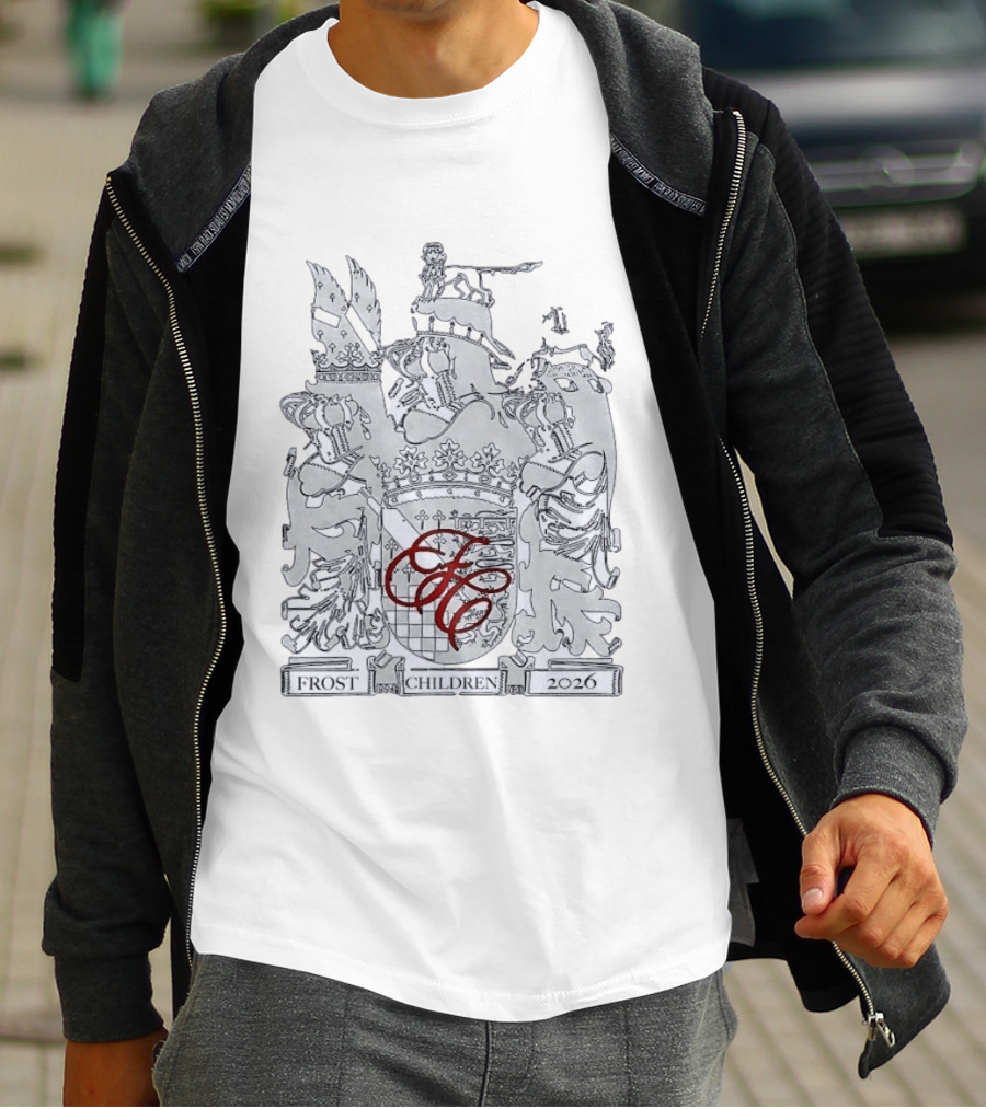 Frost Children 2026 Heraldic Crest Electronic Music T-Shirt