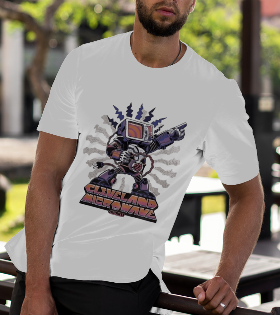 Cleveland Microwave Okpants Retro Robot TV T-Shirt