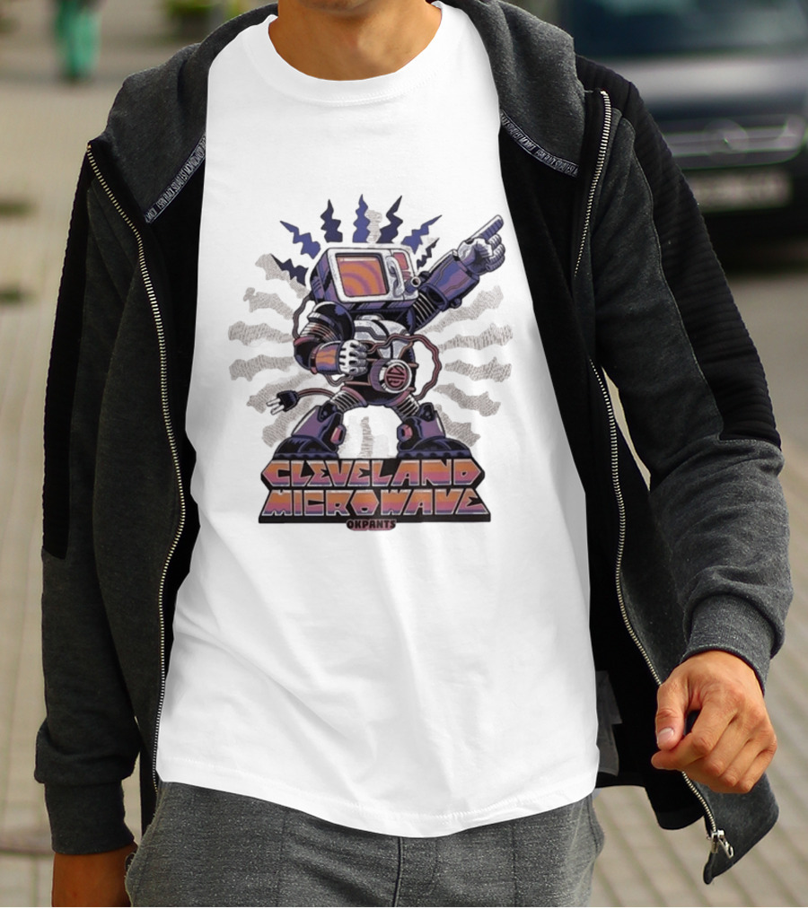 Cleveland Microwave Okpants Retro Robot TV T-Shirt