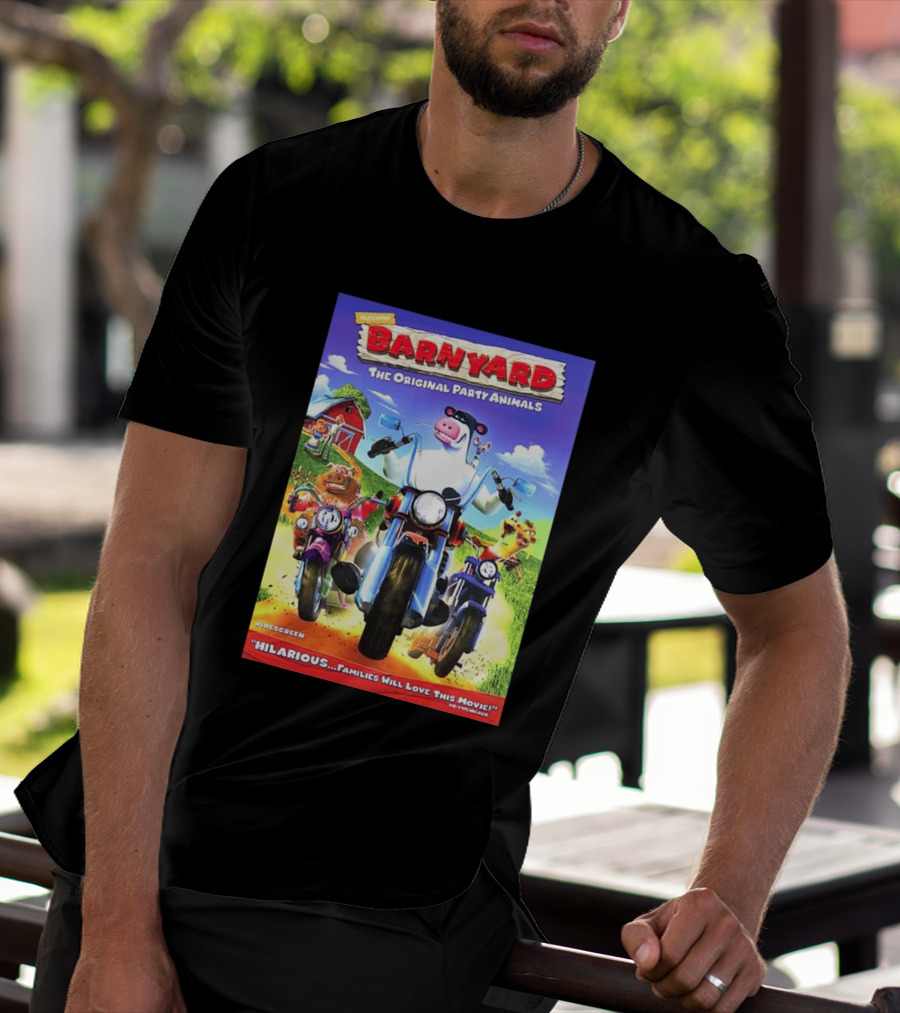 Nickelodeon Barnyard DVD 2006 Hilarious The Original Party Animals Widescreen T-Shirt