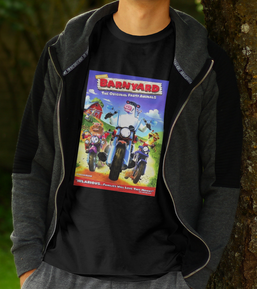 Nickelodeon Barnyard DVD 2006 Hilarious The Original Party Animals Widescreen T-Shirt