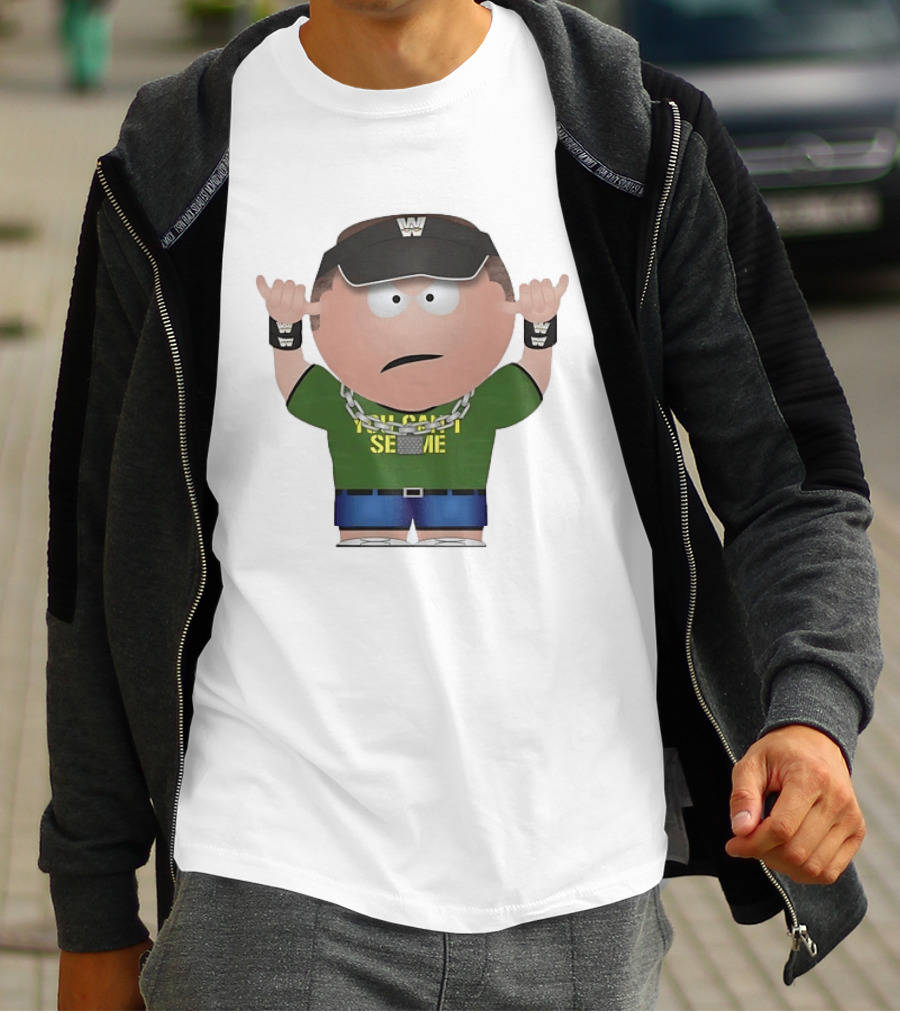 John Cena South Park You Can't See Me WWE Cartoon T-Shirt