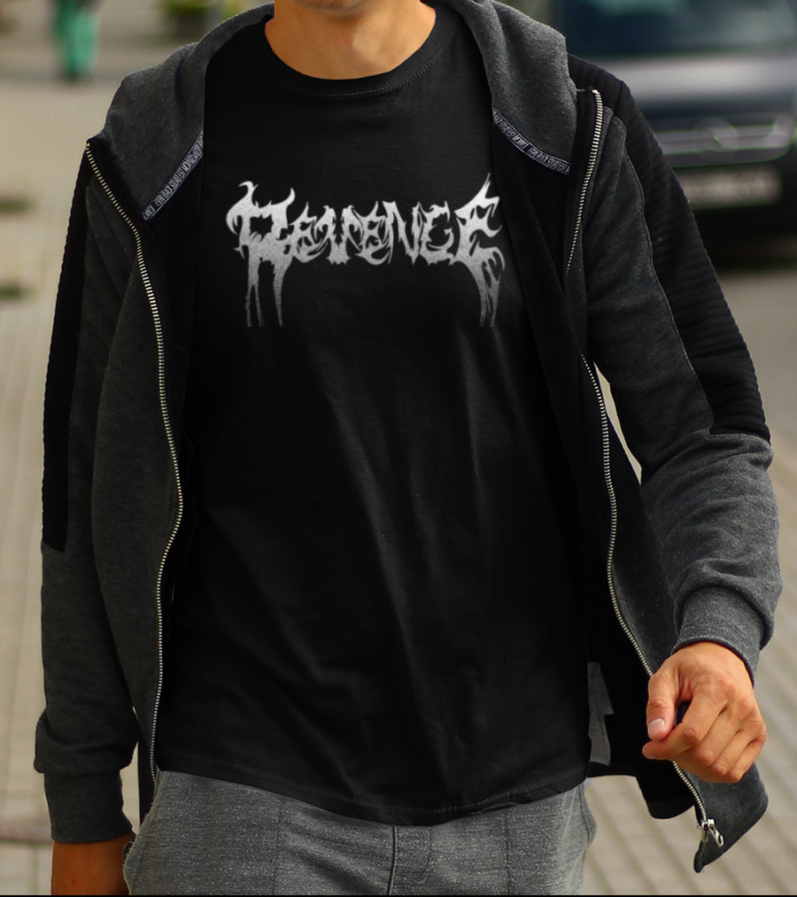 Revenge Store Fv Black Silver Gothic T-Shirt