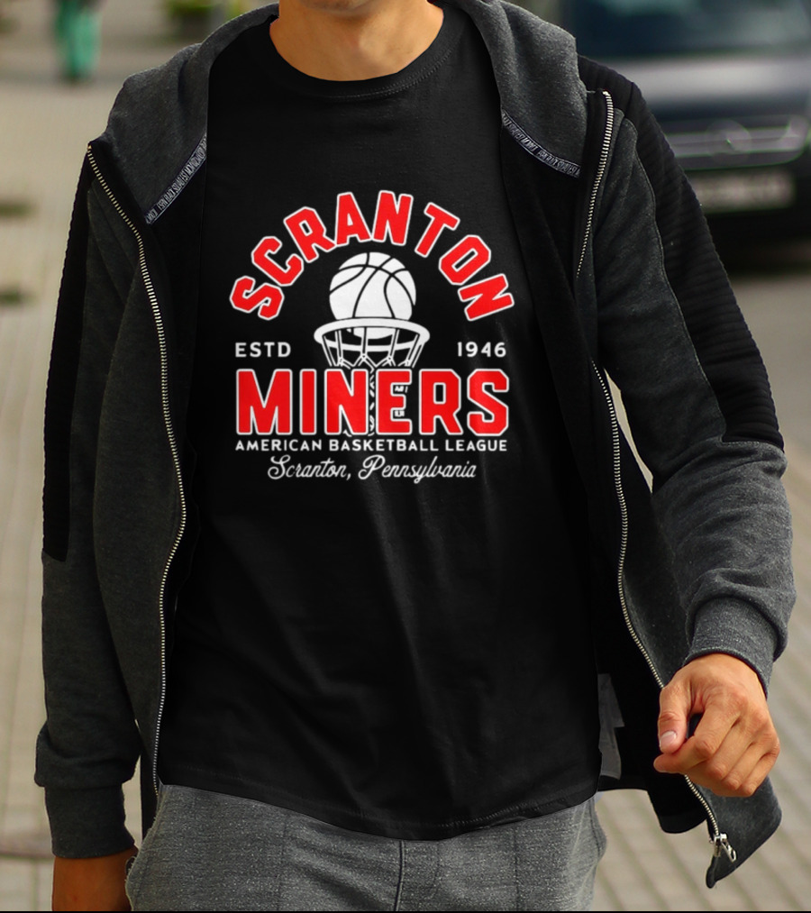 Scranton Miners Estd 1946 American Basketball League Scranton Pennsylvania T-Shirt