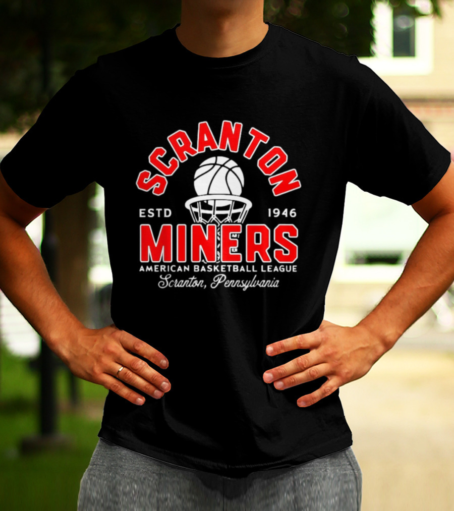Scranton Miners Estd 1946 American Basketball League Scranton Pennsylvania T-Shirt