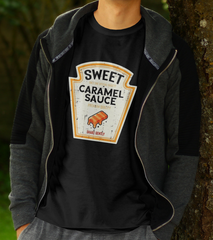 Sweet Caramel Sauce Premium Quality Shake Gently Distressed Variety T-Shirt