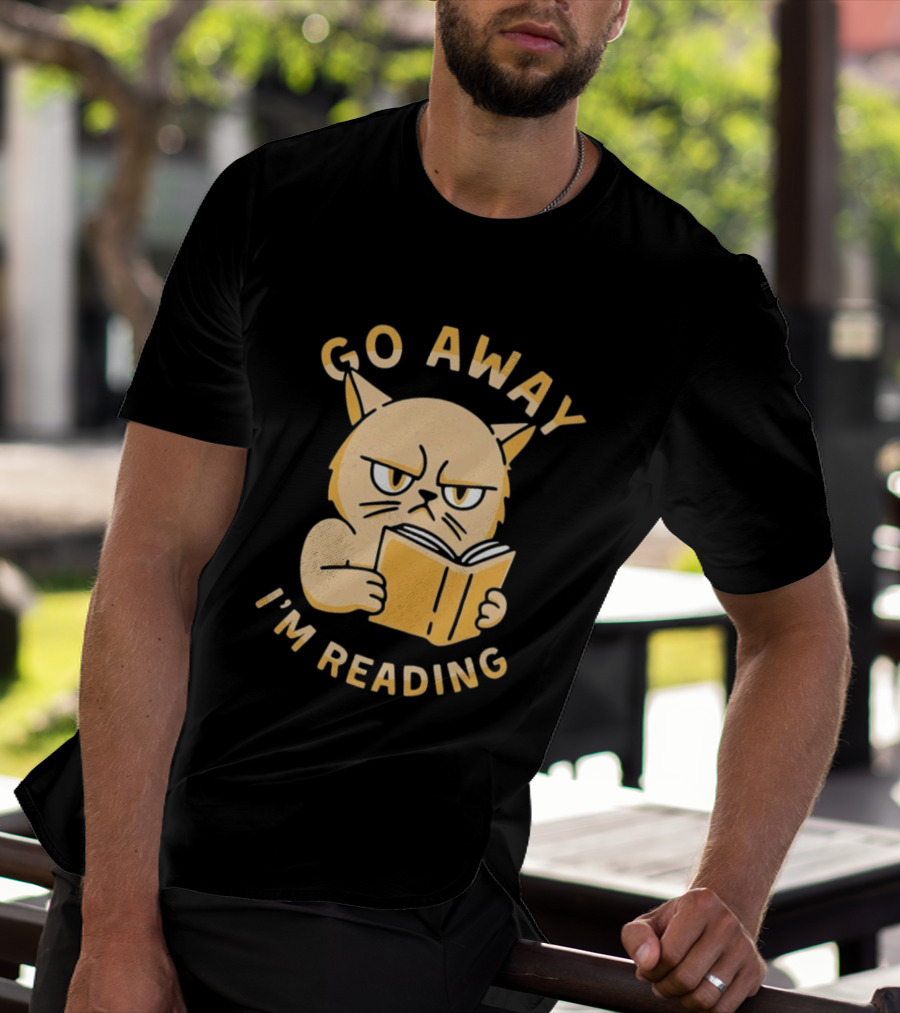 Go Away I'm Reading Grumpy Cat Book Lover T-Shirt