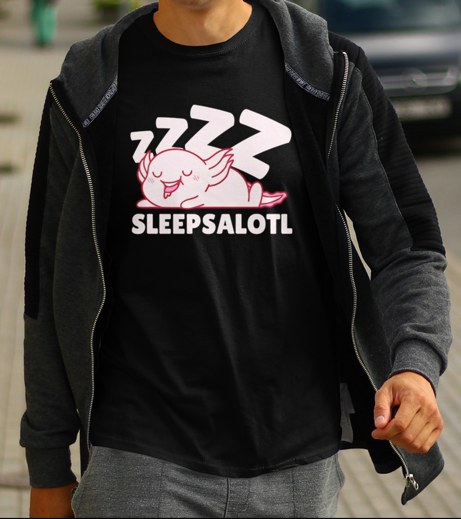 SLEEPSALOTL Sleeping Axolotl Sleepy Animal ZZZ T-Shirt