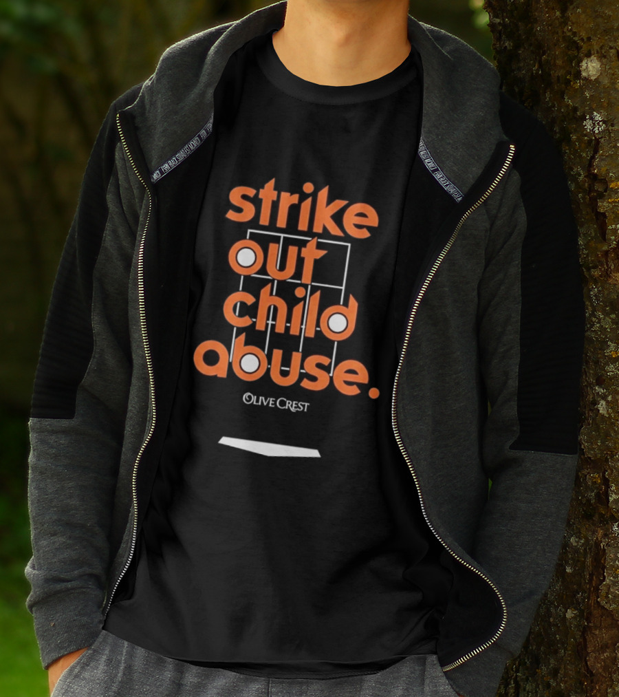 Strike Out Child Abuse Olive Crest Charity Event T-Shirt
