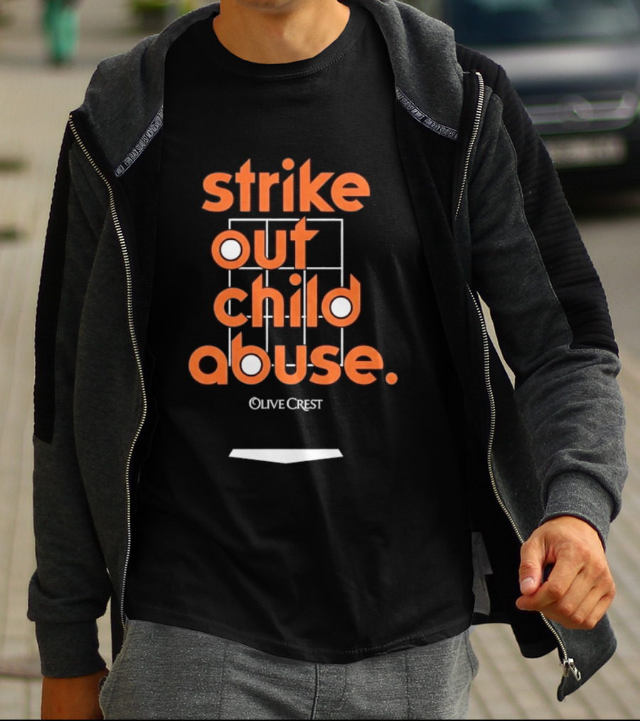 Strike Out Child Abuse Olive Crest Charity Event T-Shirt