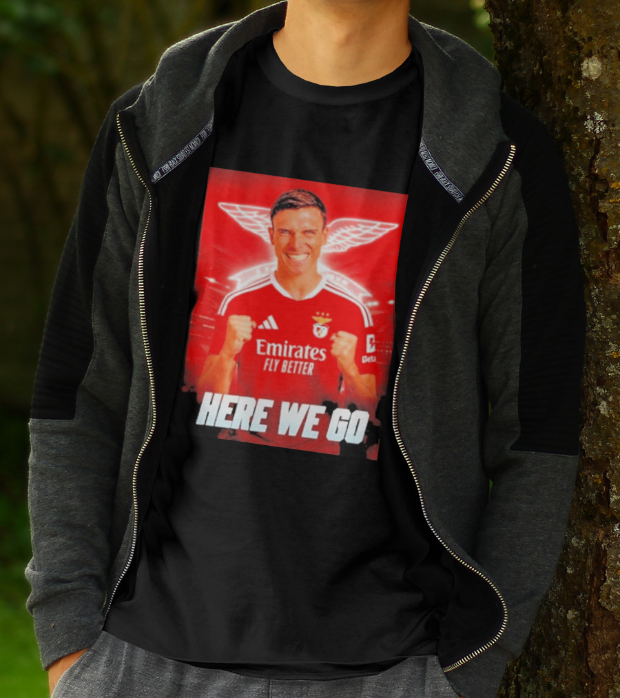 João Palhinha Benfica Transfer Here We Go Emirates Fly Better T-Shirt