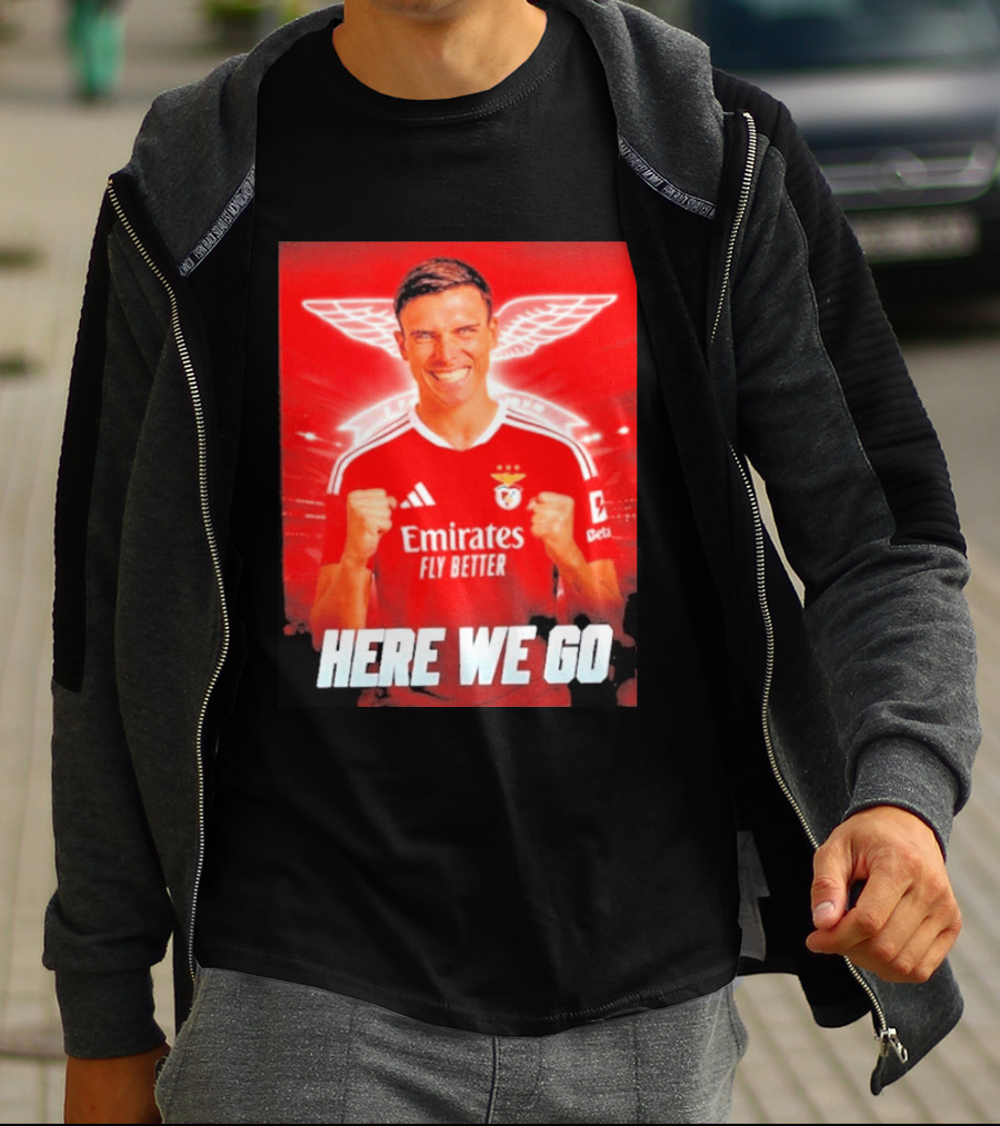 João Palhinha Benfica Transfer Here We Go Emirates Fly Better T-Shirt