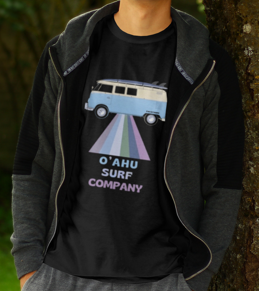 Oahu Surf Company Vintage Surf Bus Hawaiian Islands T-Shirt