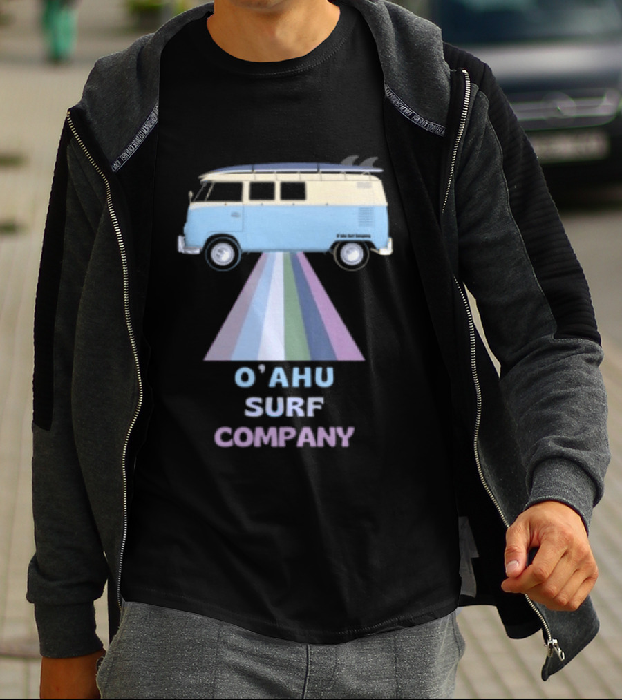 Oahu Surf Company Vintage Surf Bus Hawaiian Islands T-Shirt