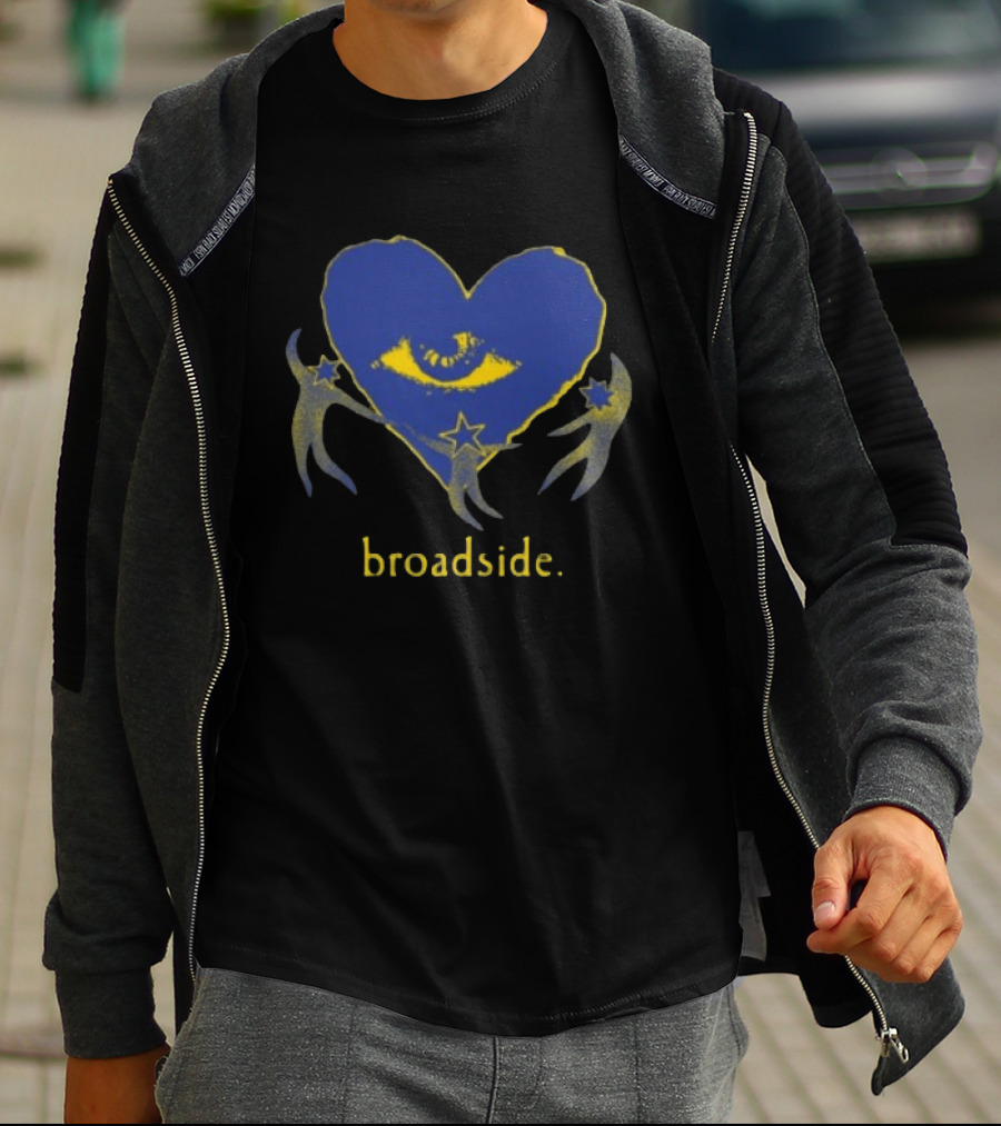 Broadside Store Heart Star Eye Symbol With Stars And Celestial Figures T-Shirt