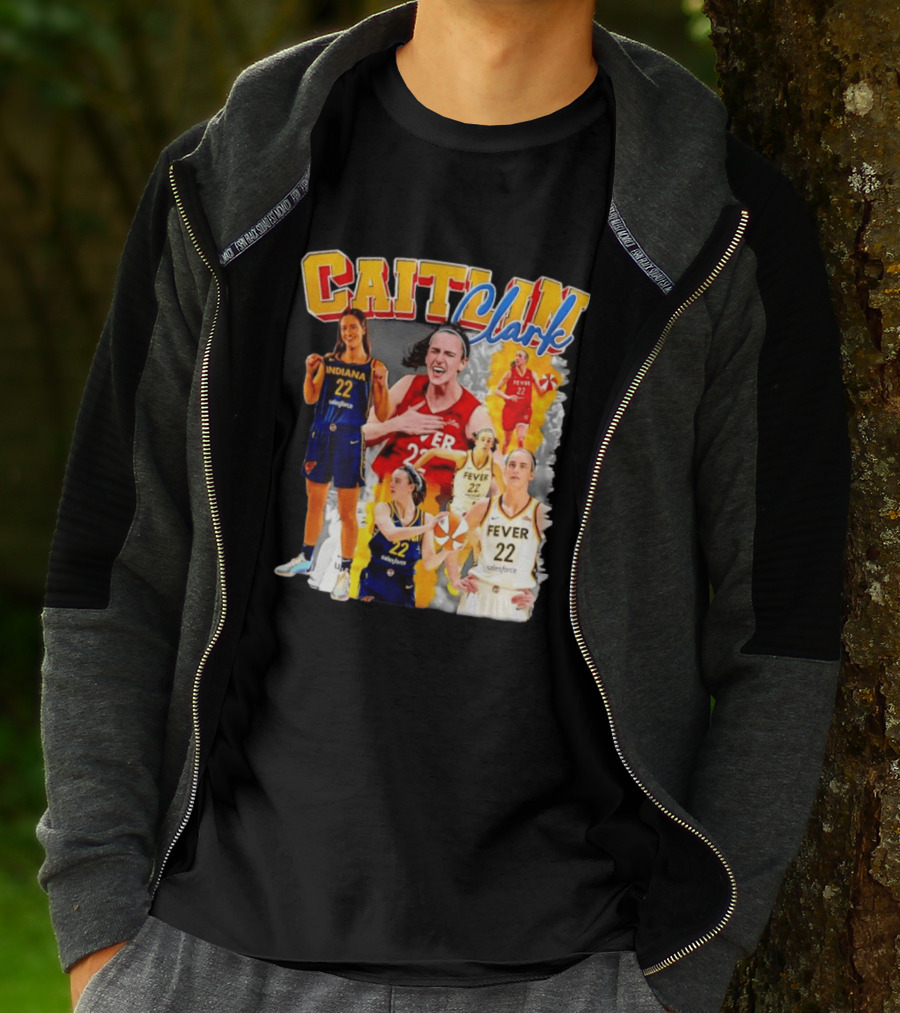 Caitlin Clark Indiana Fever 22 Basketball Athlete Action Montages T-Shirt