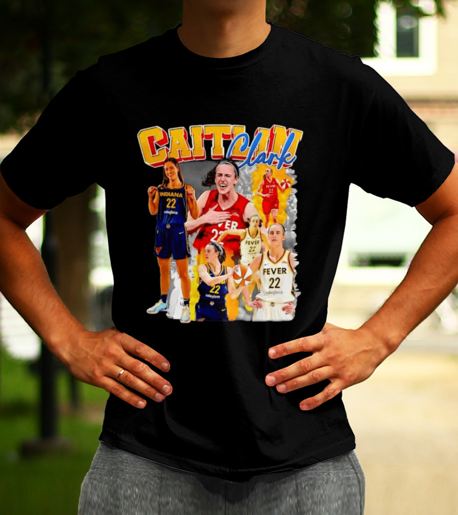 Caitlin Clark Indiana Fever 22 Basketball Athlete Action Montages T-Shirt