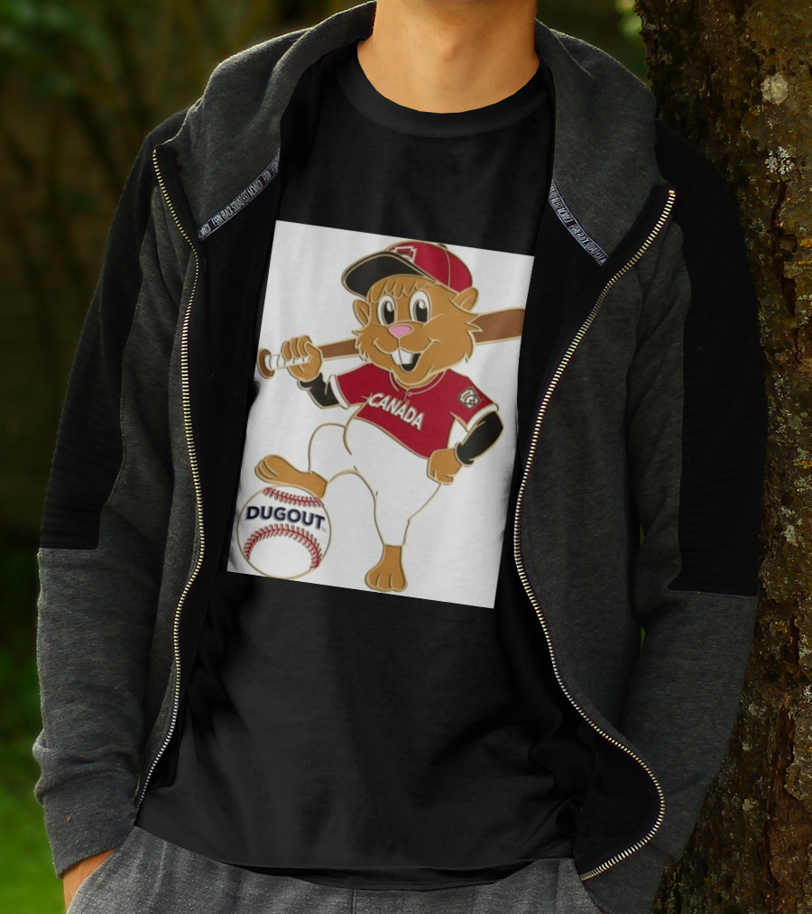Canada Little League Beaver Baseball Dugout Pin T-Shirt