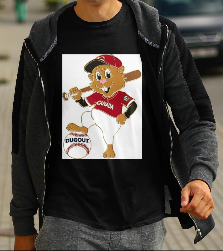 Canada Little League Beaver Baseball Dugout Pin T-Shirt