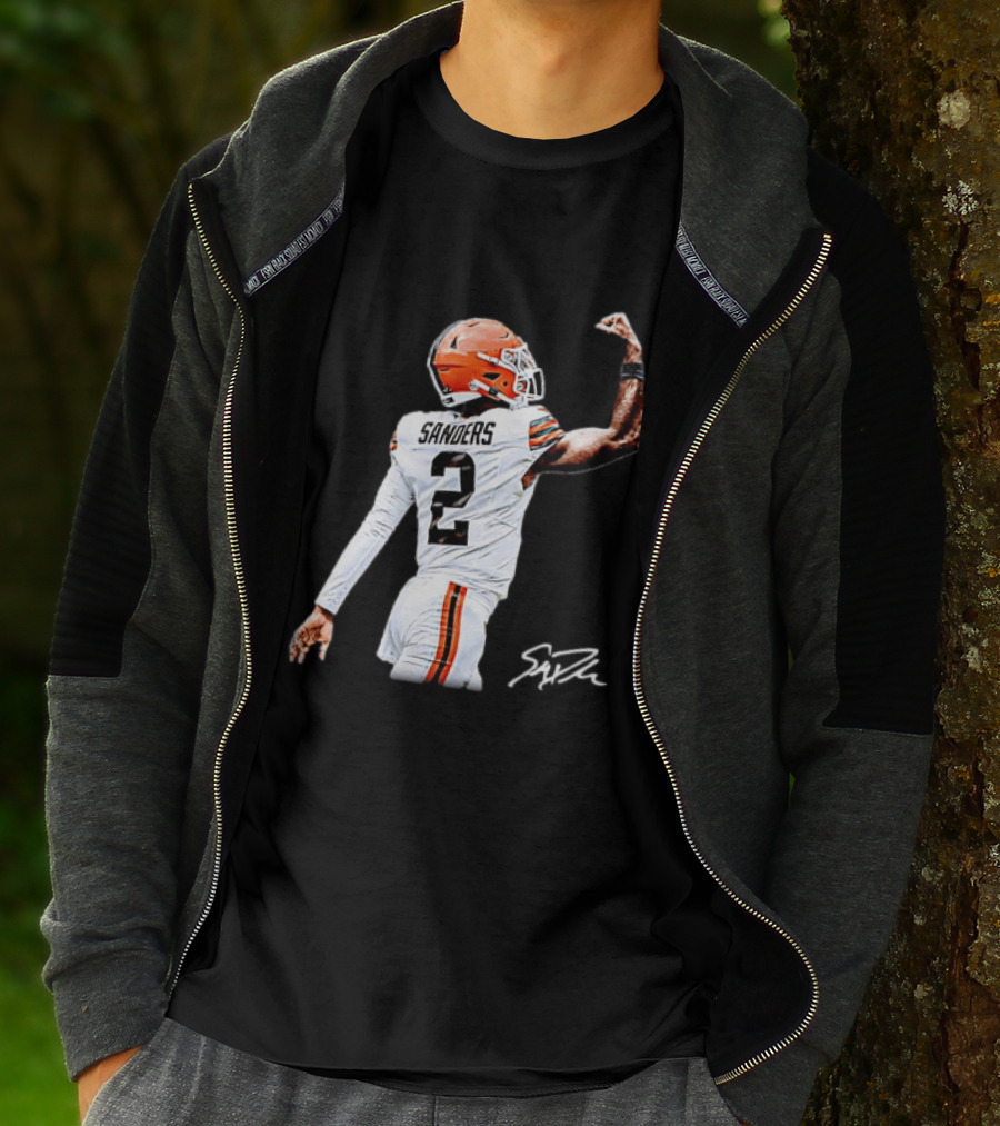 Sanders Number 2 Miami Dolphins Player Celebration T-Shirt