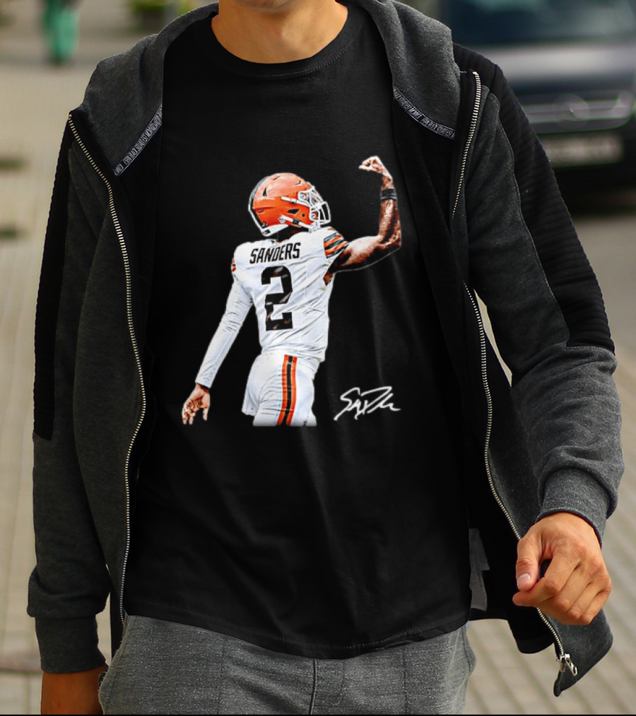 Sanders Number 2 Miami Dolphins Player Celebration T-Shirt
