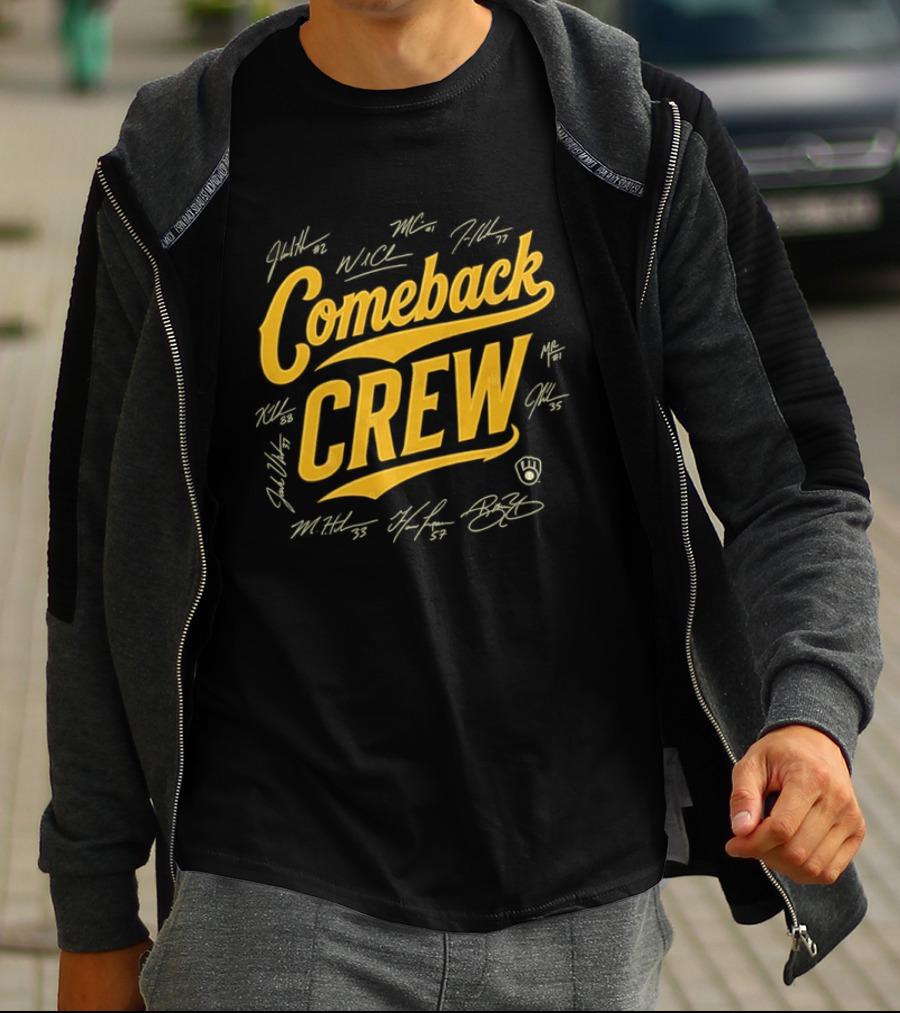 Milwaukee Brewers Comeback Crew Autographed Edition T-Shirt