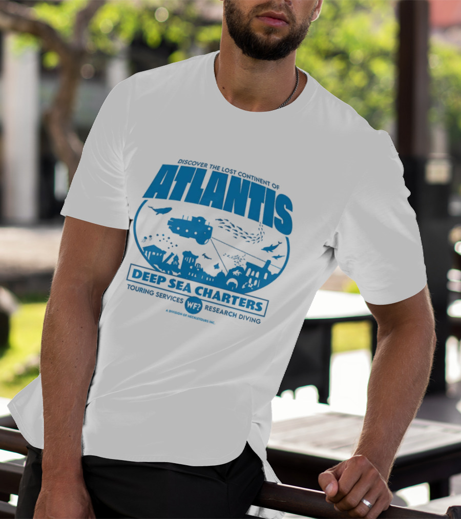 Atlantis Deep Sea Charters Heckletours Discover The Lost Continent Scuba Services Research Diving T-Shirt