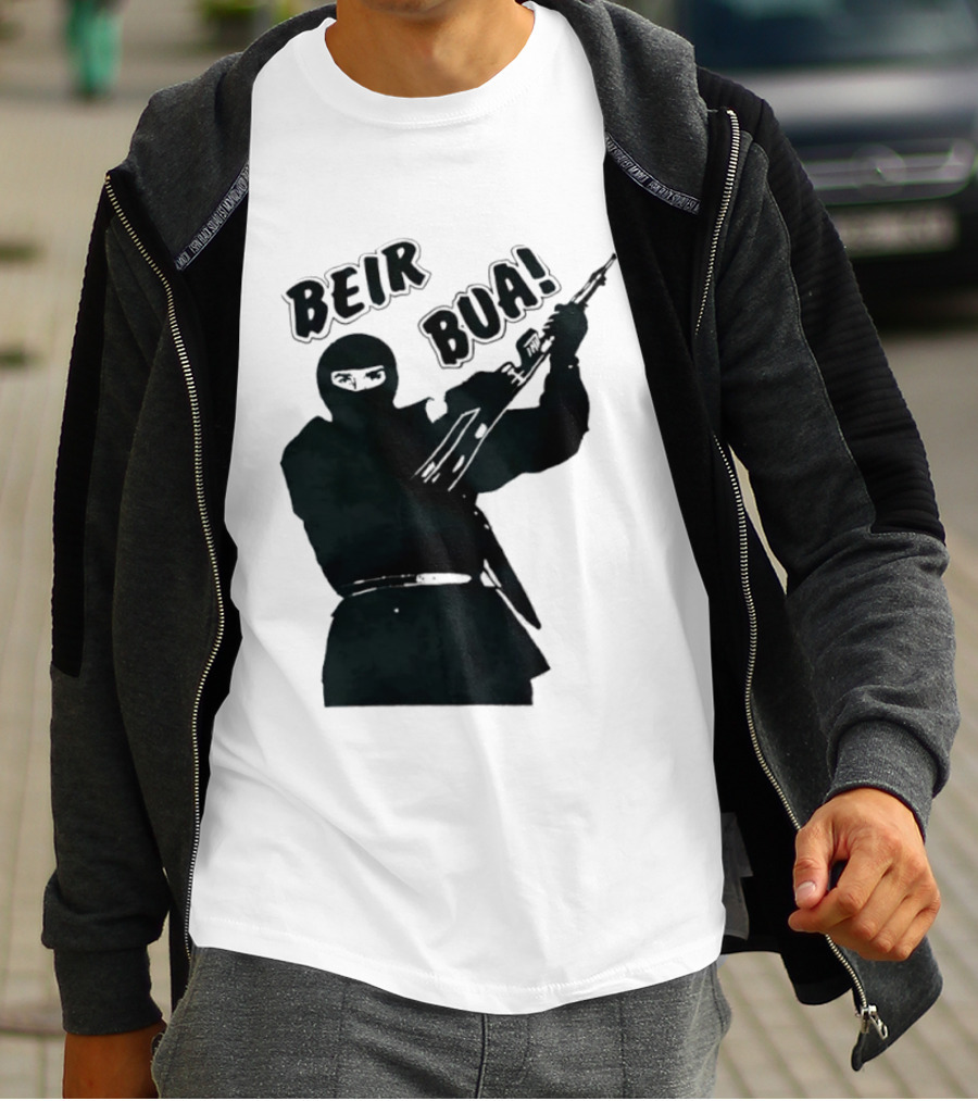 Beir Bua Irish Republican Ireland Gaelic Armed Figure T-Shirt