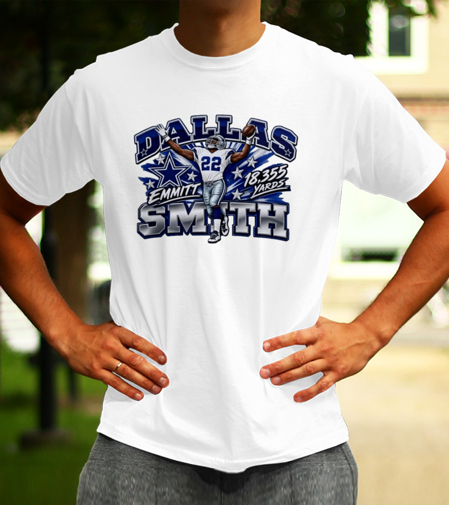 Dallas Emmitt Smith 22 Cowboys 18355 Yards Legend Star T-Shirt