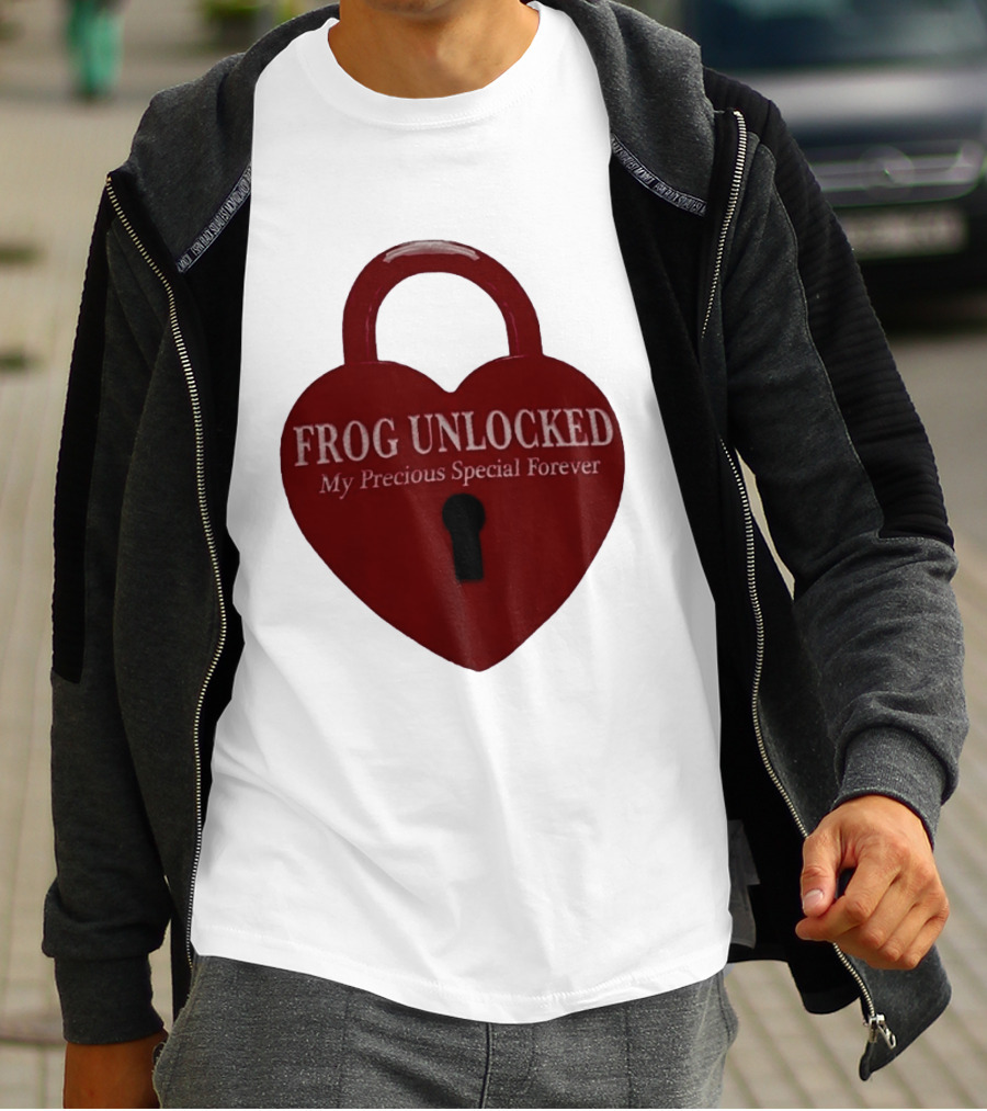 Frog Unlocked Heart Lock My Precious Special Forever T-Shirt