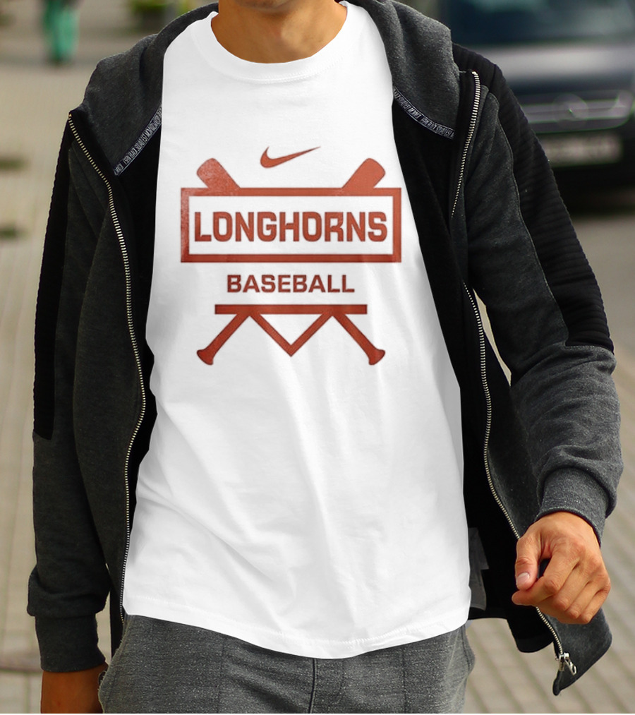 Longhorns Baseball Nike Logo Let's Go T-Shirt