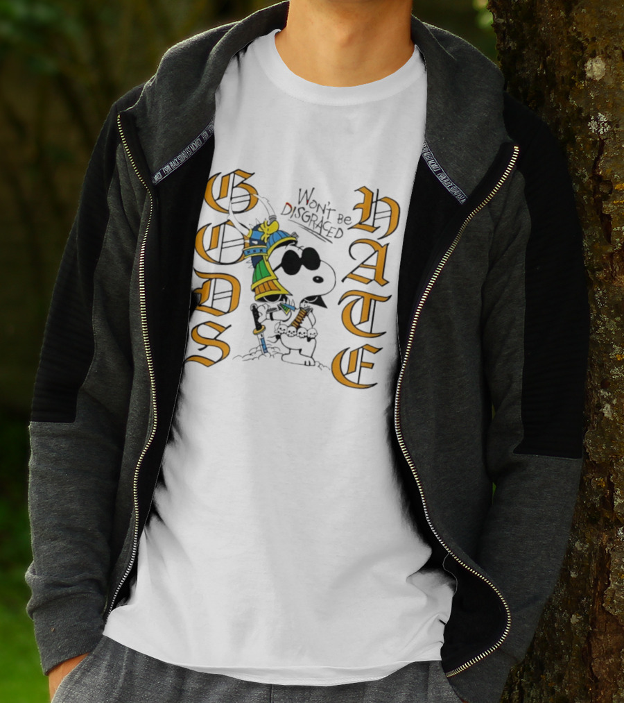 Gods Hate Snoopy Samurai Won't Be Disgraced T-Shirt