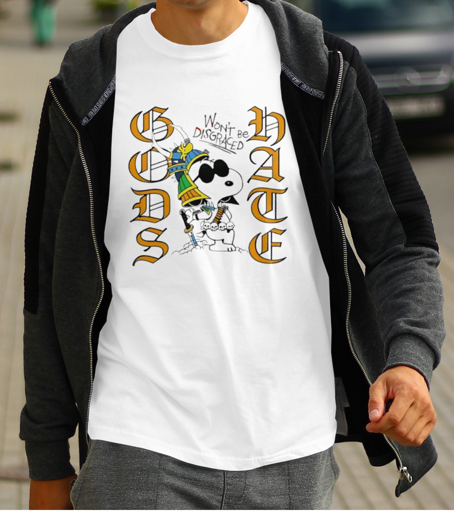 Gods Hate Snoopy Samurai Won't Be Disgraced T-Shirt