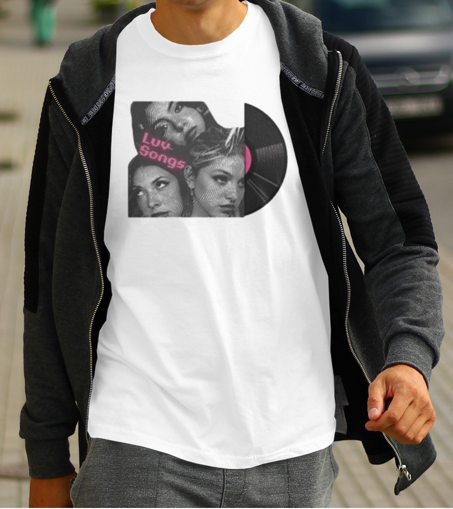 Triple Charm Vinyl Record Luv Songs T-Shirt
