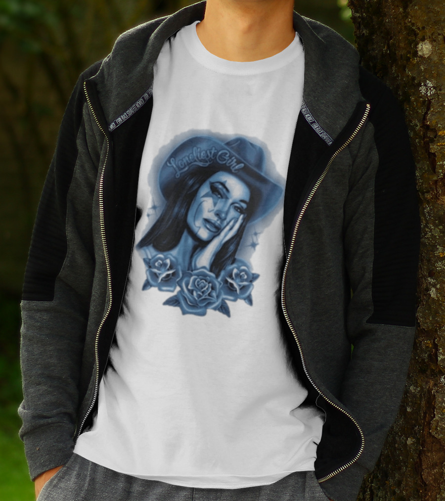 Kacey Musgraves Middle Of Nowhere Tour 2026 Loneliest Girl Airbrush Roses Blue Hat T-Shirt