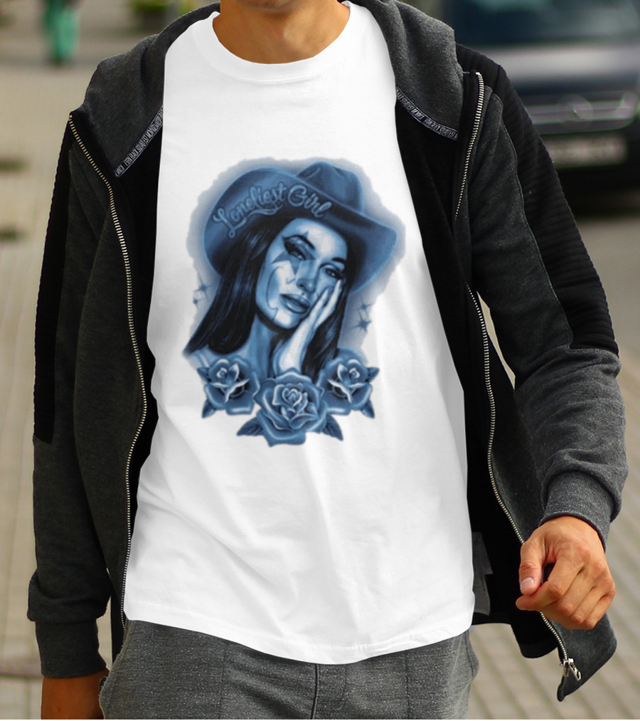Kacey Musgraves Middle Of Nowhere Tour 2026 Loneliest Girl Airbrush Roses Blue Hat T-Shirt