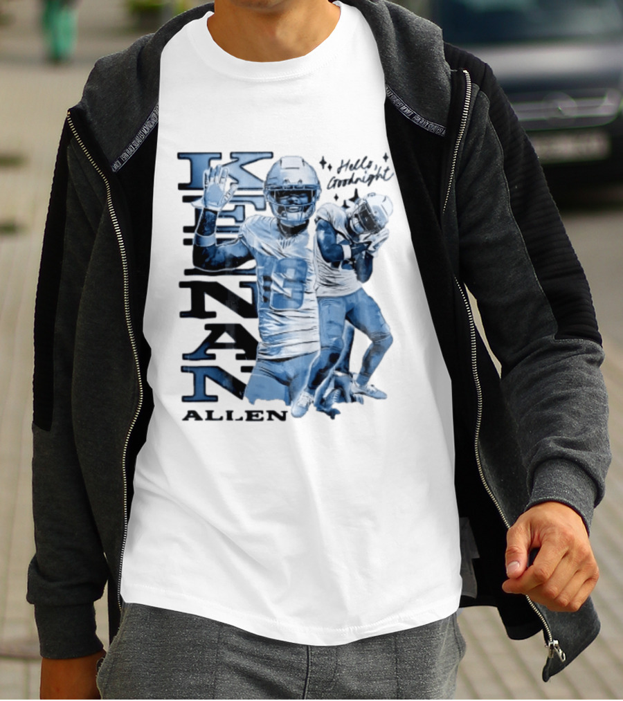 Los Angeles Chargers Keenan Allen Hello Goodnight Waving Sleeping Pose T-Shirt