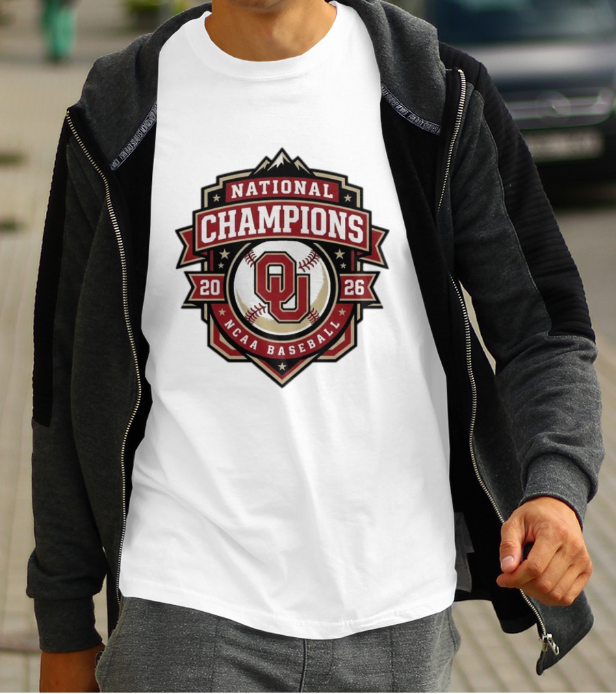 Oklahoma Sooners 2026 National Champions NCAA Baseball CWS T-Shirt