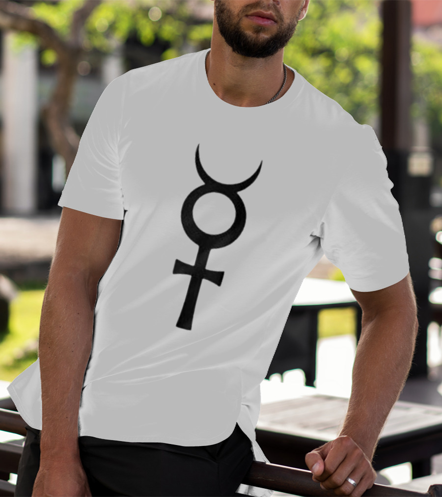 Osamason White Symbol Mercury Sign T-Shirt