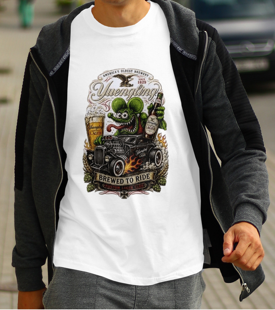 Yuengling Rat Fink Brewed To Ride Kustom Lager Club America's Oldest Brewery Since 1829 T-Shirt