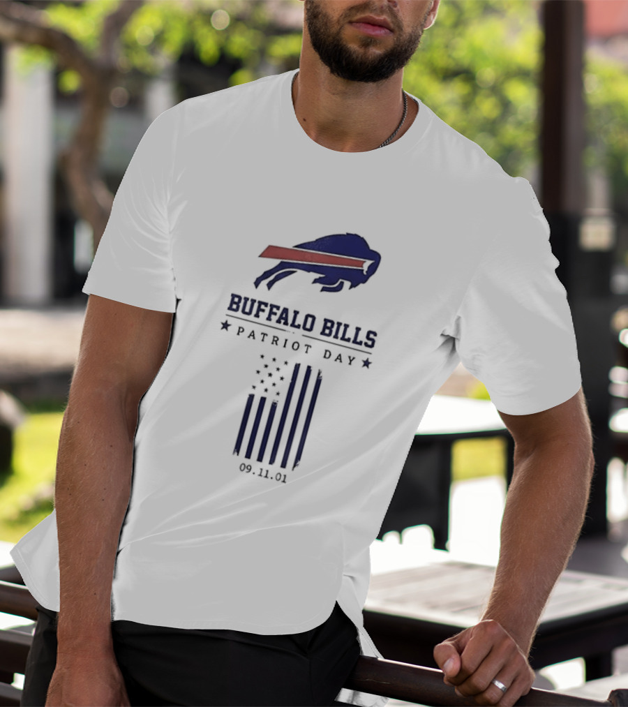 Buffalo Bills Patriot Day 09 11 01 Flag T-Shirt