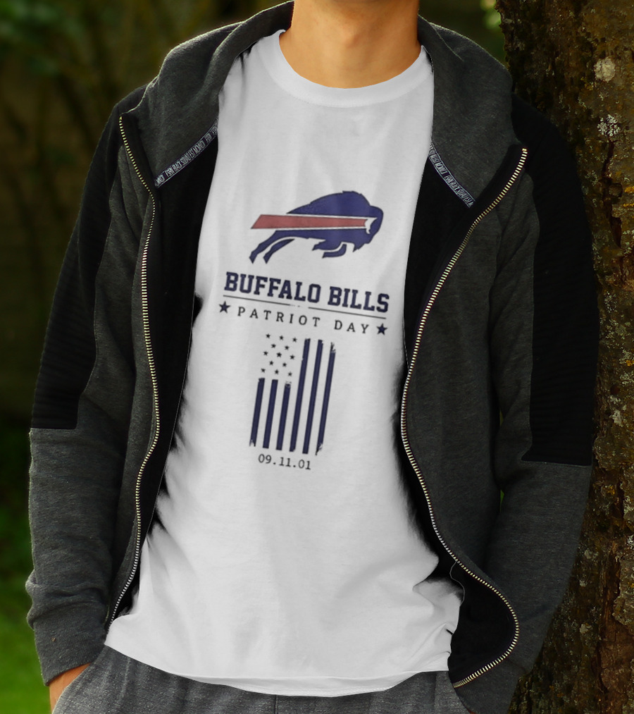 Buffalo Bills Patriot Day 09 11 01 Flag T-Shirt