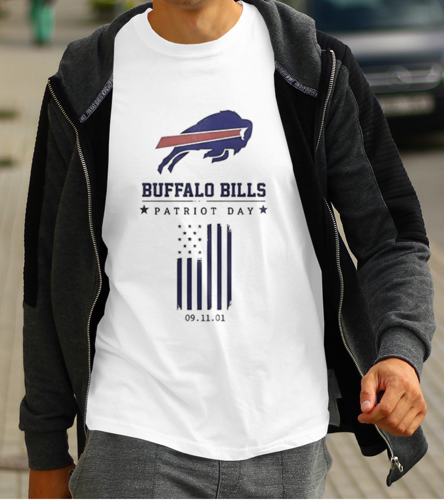Buffalo Bills Patriot Day 09 11 01 Flag T-Shirt