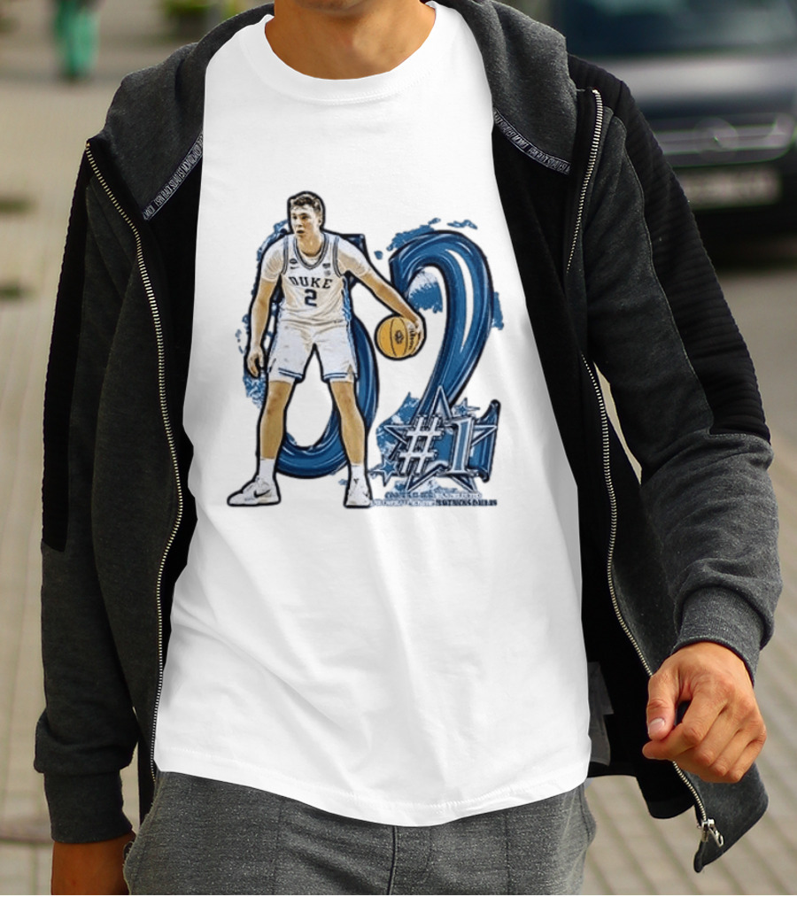Duke Basketball Cooper Flagg Draft Number One Dallas Mavericks T-Shirt