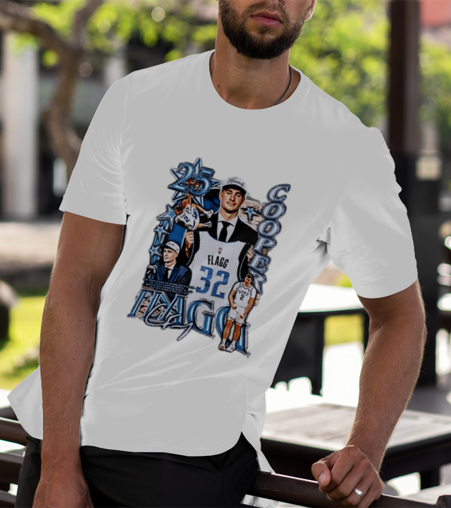 Dallas Mavericks Cooper Flagg Draft Day Selection Number 32 T-Shirt