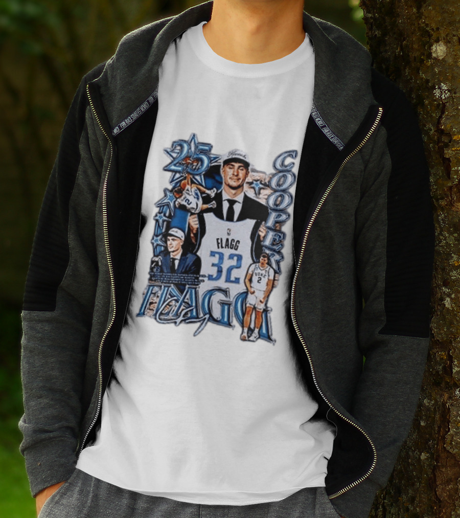 Dallas Mavericks Cooper Flagg Draft Day Selection Number 32 T-Shirt