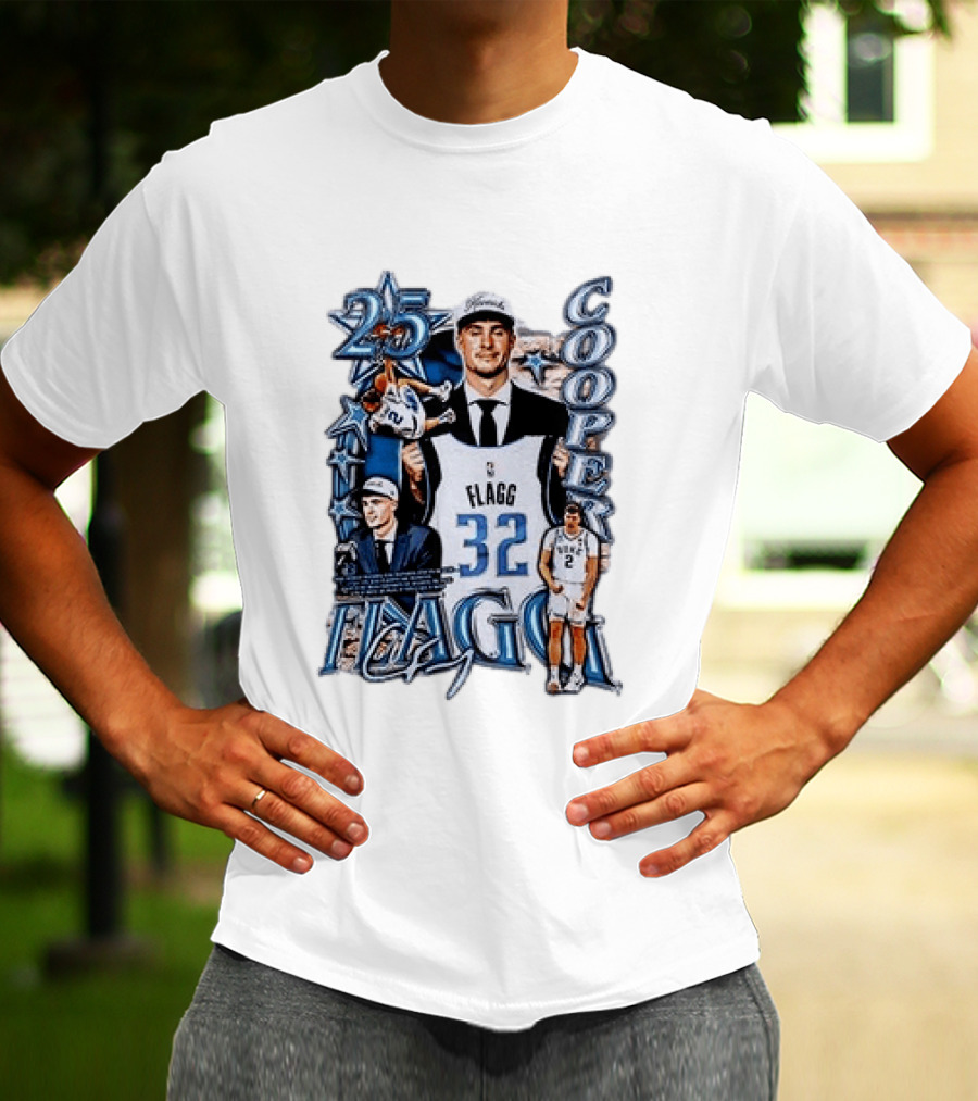 Dallas Mavericks Cooper Flagg Draft Day Selection Number 32 T-Shirt
